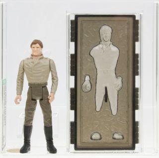 Star Wars 1985 Vintage Kenner Han Solo Carbonite (- -) Loose Figure Afa 85,