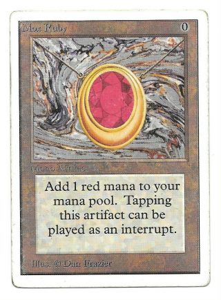 Mox Ruby Unlimited Mp Mtg See Scans
