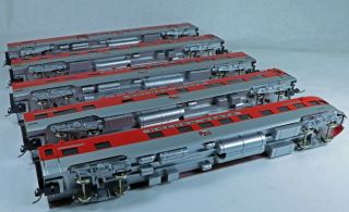 Balboa Brass 5 Car Passenger Car Set Southern Pacific Golden State HO Scale 1/87 3