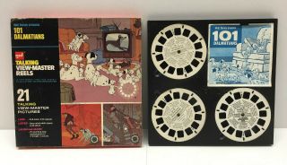 Talking View - Master Reels Walt Disney 101 Dalmations Complete W/box Vintage 1970