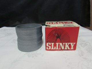 Metal 1960s Slinky Toy Walking Spring 100 James Industries Box