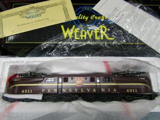 Weaver Models Pennsylvania Gg - 1 Tuscan Sng Stripe Brass Rd 4911 O Gauge 3 Rail