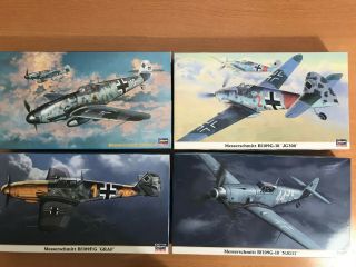 1/48 Hasegawa Bf - 109 4 Kits Bundle W/verlinden Resin Upgrades