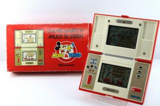 Postage Nintendo Game & Watch Mickey & Donald Dm - 53 Boxed Japan Great Cond.