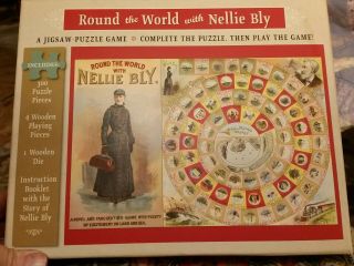 Round The World With Nellie Bly: A 300 Piece Jigsaw Puzzle And Game Complete/box