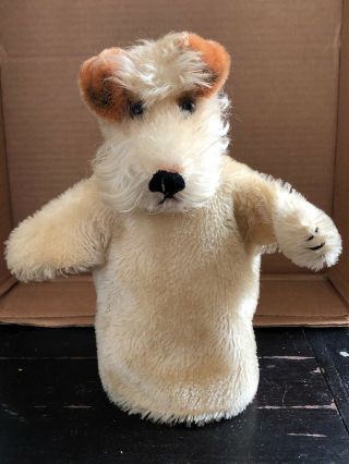 Vintage Steiff Mohair Terrier Dog Hand Puppet