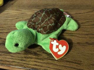 Ty Beanie Baby - Speedy The Turtle 3rd Gen Hang Tag - Mwnmt Authentic