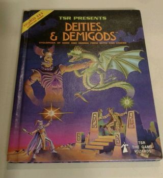 Deities & Demigods Cthulhu Melnibonean Elric Ad&d 1st Edition 1980 144 Pages Tsr