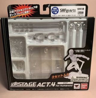 Tamashii Stage Act 4 Humanoid Clear Stand S.  H Figuarts S.  I.  C Pack Of 3 Bandai