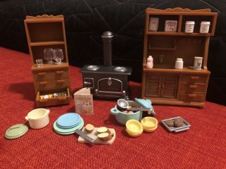 Calico Critters Sylvanian Families Vintage Kitchen And Accessories