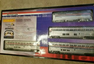 Mth Rail King 30 - 4018 - 0 Amtrak Genesis With 30 - 6501 Sleeper Cars