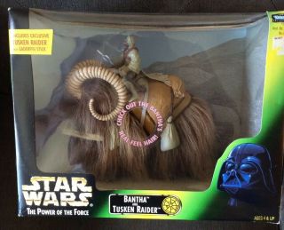 Kenner Star Wars The Power Of The Force Bantha & Tusken Raider Mib Ships Fast