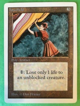 Unlimited Forcefield Mtg Magic The Gathering Nm Centering