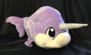 Large Fiesta Narwhal Unicorn Of The Sea 24 " Purple Plush Stuffed Animal