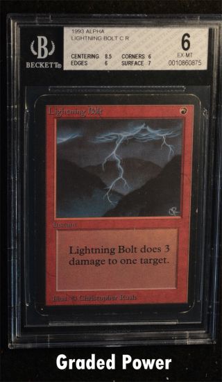 Bgs Alpha Lightning Bolt 6 (0875) Magic Beckett Graded Mtg