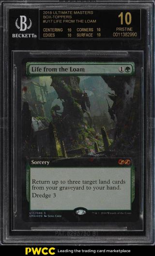 2018 Mtg Ultimate Masters Box - Toppers Life From The Loam U17 Bgs 10 (pwcc)
