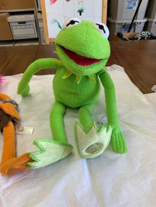 Kermit the Frog Animal Fozzie Bear Plush Stuffed Muppets Poseable Disney 16” 18” 5