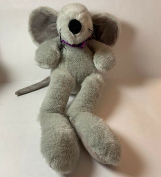 1993 Vintage Manhattan Toy Co Mouse Stuffed Animal Plush Closed Eyes