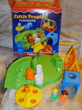 Vintage Fisher Price Little People Play Family Playground Complete W/box