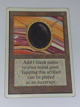 Mox Jet Magic The Gathering Unlimited Artifact Some Play Wear Mtg Power9