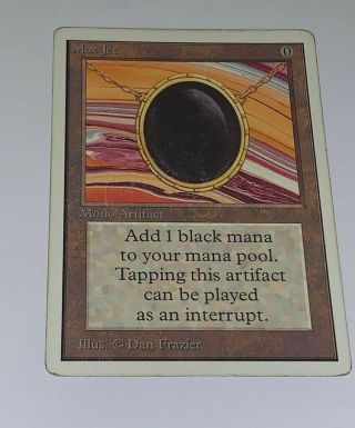 Mox Jet Magic the Gathering Unlimited Artifact Some Play Wear mtg power9 2