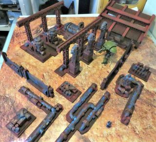 Wargame Terrain,  40k terrain,  Industrial tabletop terrain (24 piece set) 3