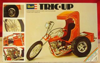 Vintage Revell Tric - Up Triumph Tricycle Motorcycle 1/8 Scale Model Kit,  1969