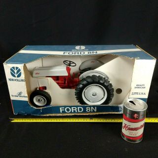 Large Ford 8n Diecast Metal Tractor Holland 1/8 Scale Toy Usa Made W/box