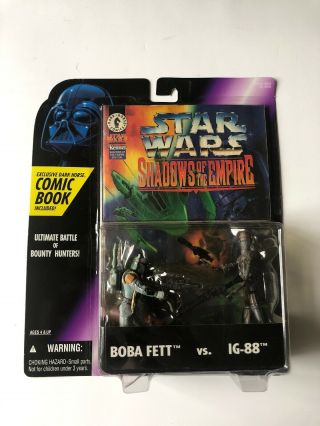 Star Wars Expanded Universe Shadows Of The Empire Boba Fett Vs Ig - 88 Kenner 1996