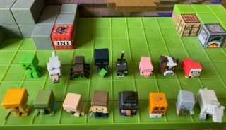 Minecraft Minifigures Grass Series Complete Set Of 16,  With 3 - Pack Exclusives