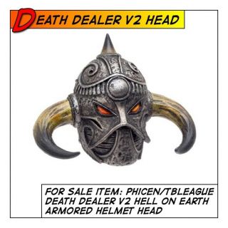 Phicen/tbleague Death Dealer V2 Helmeted Head For 1/6 12 In Scale Hot Toys Male