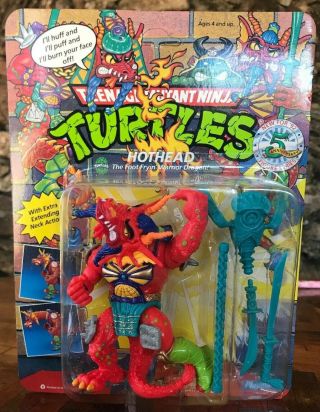 1992 Playmates Teenage Mutant Ninja Turtles Tmnt Hothead Figure Moc