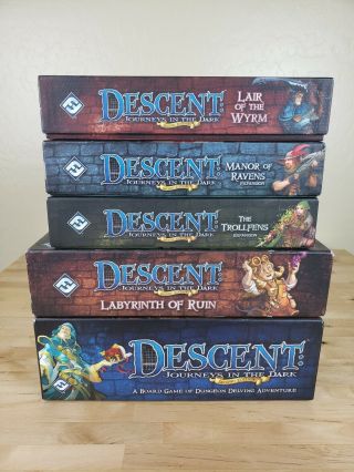 Descent Journeys In The Dark Second Edition With Expansions Labyrinth Complete