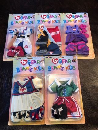 Nib Ty Sports Gear For Beanie Kids 5 Outfits