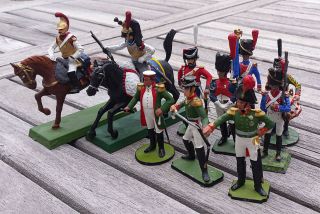 Napoleonic Painted Miniatures 1/32 Figure Metal Toy Soldiers 54mm