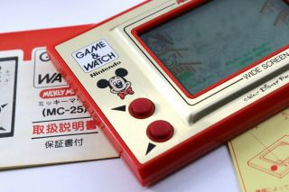Postage Nintendo Game & Watch Mickey Mouse MC - 25 Boxed Japan Great Cond. 5