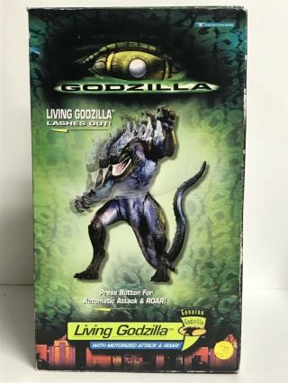 Trendmasters Living Godzilla 1998 Zilla Motorized 10” Action Figure 2