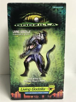 Trendmasters Living Godzilla 1998 Zilla Motorized 10” Action Figure 4