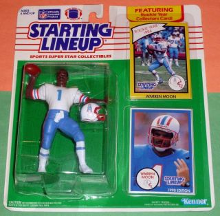 1990 Warren Moon Houston Oilers Nm - Tennessee Titans S/h Starting Lineup
