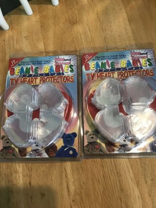 Ty Beanie Babies Heart Tag Protectors - 2 Packs Of 10 Each -