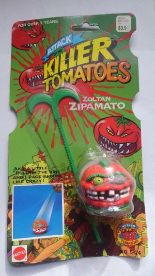 Attack Of The Killer Tomatoes Mattel Zipamato Zoltan Nib Moc Mib 1991 Rare Vhtf