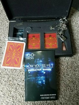 Now You See Me 2 Set W 2 Fantasma Dexterity Marked Deck Magic Cards Incomplete?