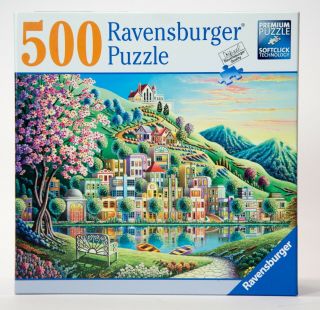 Ravensburger 500 Piece Blossom Park Jigsaw Puzzle 81562 Euc Complete