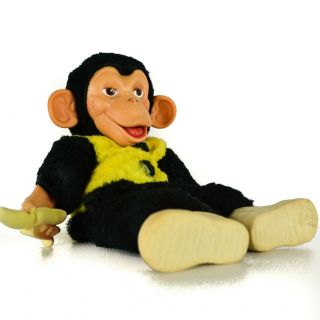 Vintage Zip Zippy Mr Bim Chimp Monkey Beloved Plush Vinyl Toys Stuffed Banana