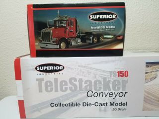 Peterbilt 379 Superior TS150 TeleStacker Conveyor Sword DHS Diecast TWH 1:50 2