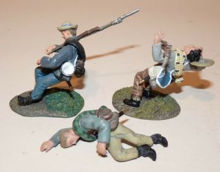 Conte American Civil War,  Confederate Wounded,  3 Figures 3