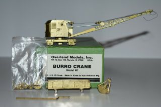 Ho Scale Brass Overland 1316 Burro Crane Model 40 J9650