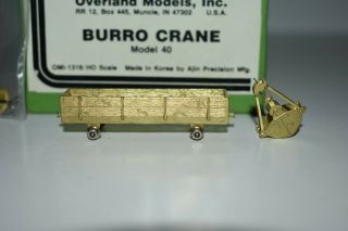 HO Scale Brass Overland 1316 Burro Crane Model 40 J9650 3