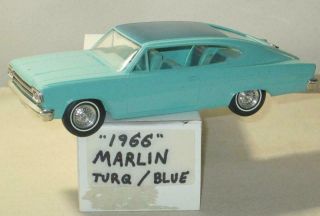 Dealer Promo Model Car Amc Marlin Friction 1966 Turqois Blue