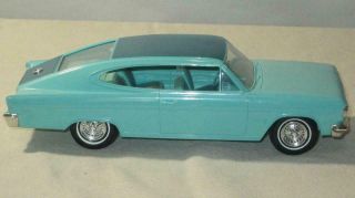Dealer Promo Model Car AMC Marlin Friction 1966 Turqois blue 4